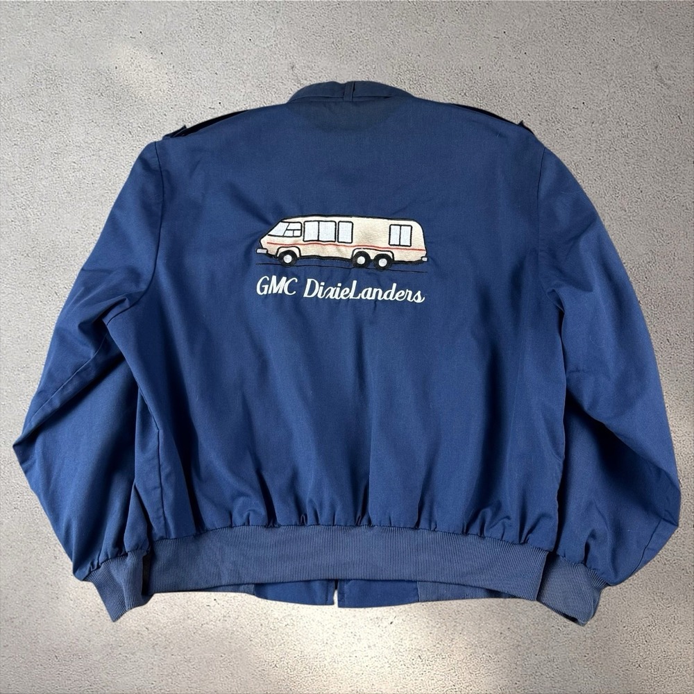 Vintage GMC Dixielanders Jacket XL Car RV Club USA 80s Embroidered Motor Home